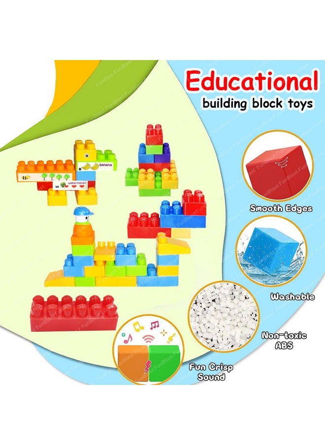 FunBlast FunBlast Building Blocks for Kids - DIY Plastic Building Blocks for Kids Puzzle Games for Kids, Toys for Children Educational & Learning Toy for 3+ Years Kids, Girls & Boys (36 Pcs-Multicolor)  - Image 4