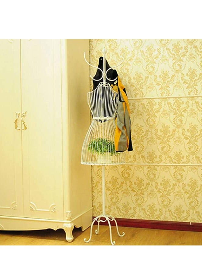 HOME TASTE Female Mannequin Display Stand Premium Metal Wire Frame Half Body Female Manikin with Stand & Hanger Dressmakers Display Torso for Clothing, Jewelry & More - Image 1