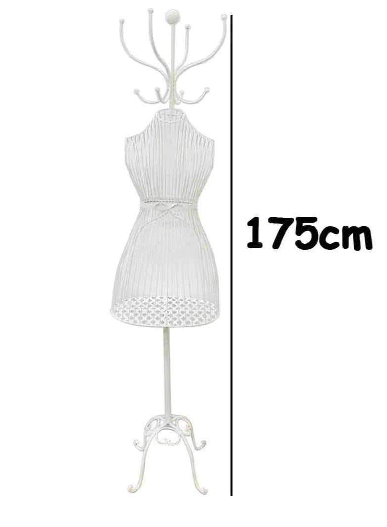 HOME TASTE Female Mannequin Display Stand Premium Metal Wire Frame Half Body Female Manikin with Stand & Hanger Dressmakers Display Torso for Clothing, Jewelry & More - Image 2