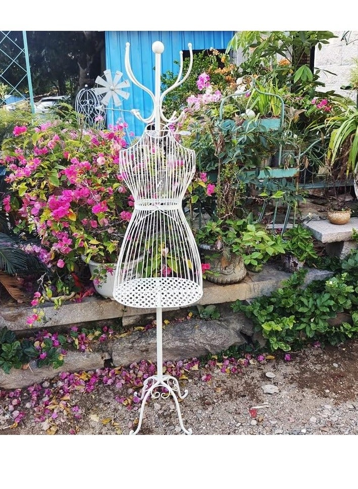 HOME TASTE Female Mannequin Display Stand Premium Metal Wire Frame Half Body Female Manikin with Stand & Hanger Dressmakers Display Torso for Clothing, Jewelry & More - Image 4