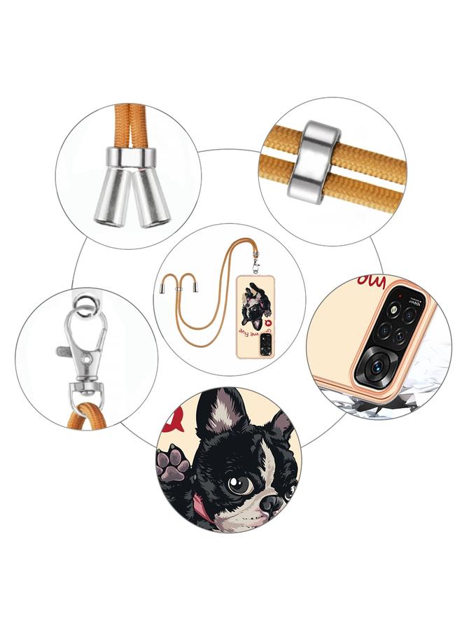 erorex Case For Xiaomi Redmi Note 11s / Note 11 4G Electroplating Dual-side IMD Phone Case with Lanyard - Image 4