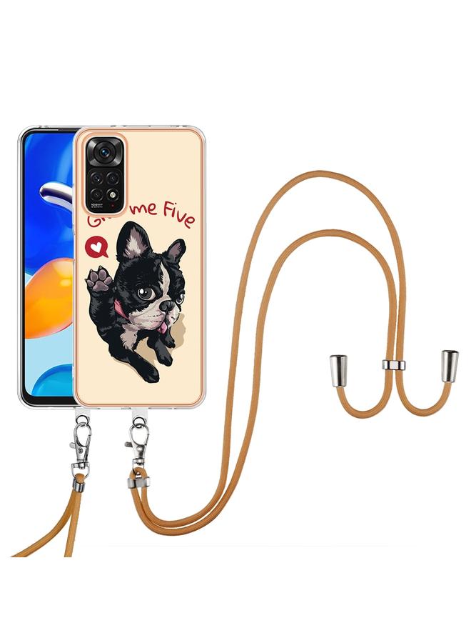 erorex Case For Xiaomi Redmi Note 11s / Note 11 4G Electroplating Dual-side IMD Phone Case with Lanyard - Image 2