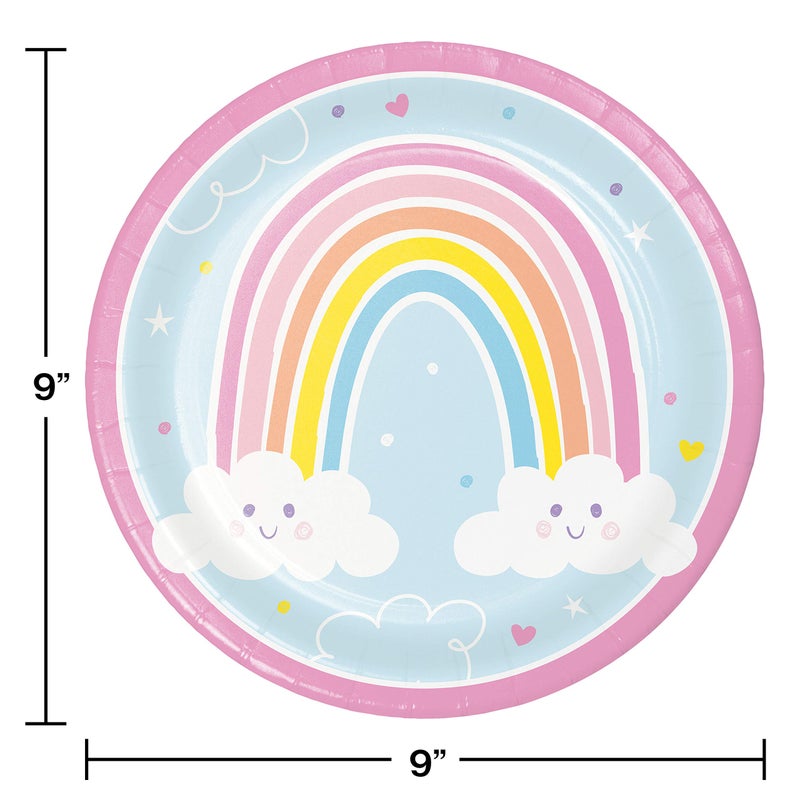 CREATIVE CONVERTING Happy Rainbow Paper Plates  8 ct - Image 2