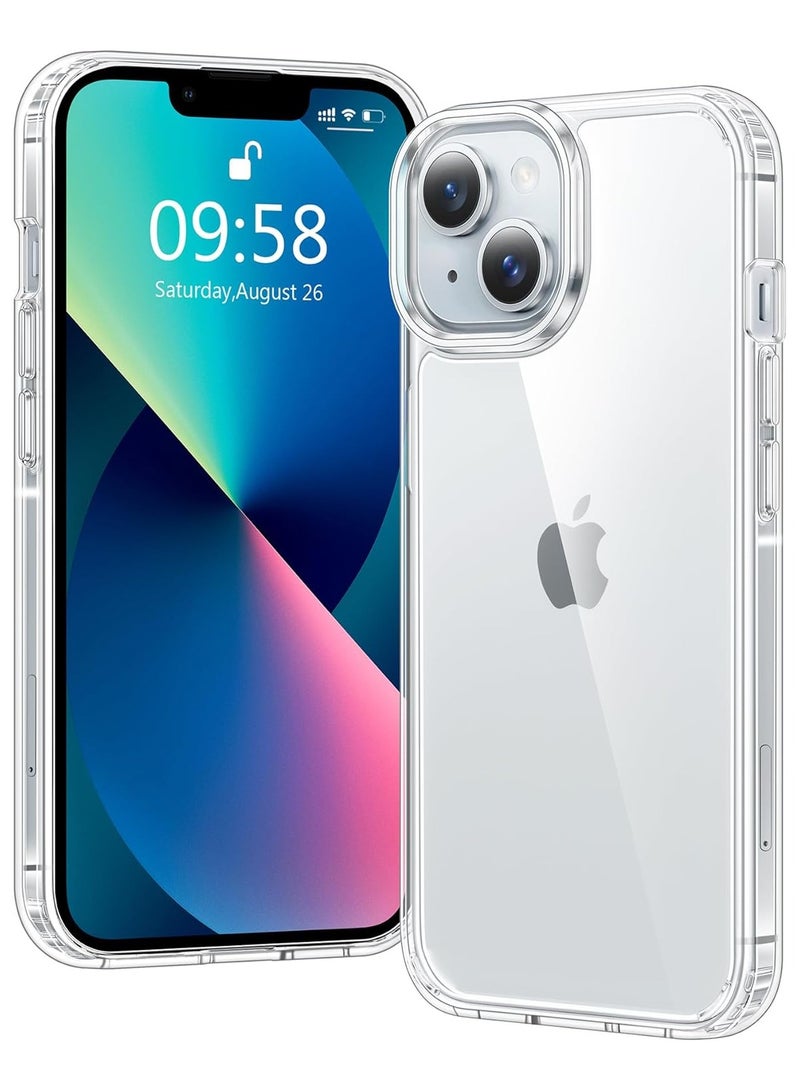 Mismo Clear Shockproof Case for iPhone 13 – Ultra Thin Transparent TPU Cover, Anti-Scratch & Anti-Yellowing Crystal Clear Protective Bumper Case - Clear - Image 1