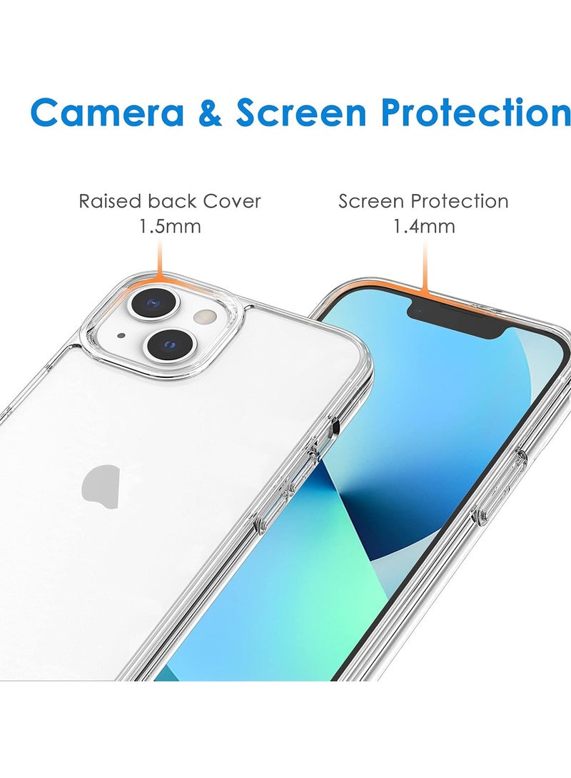 Mismo Clear Shockproof Case for iPhone 13 – Ultra Thin Transparent TPU Cover, Anti-Scratch & Anti-Yellowing Crystal Clear Protective Bumper Case - Clear - Image 3