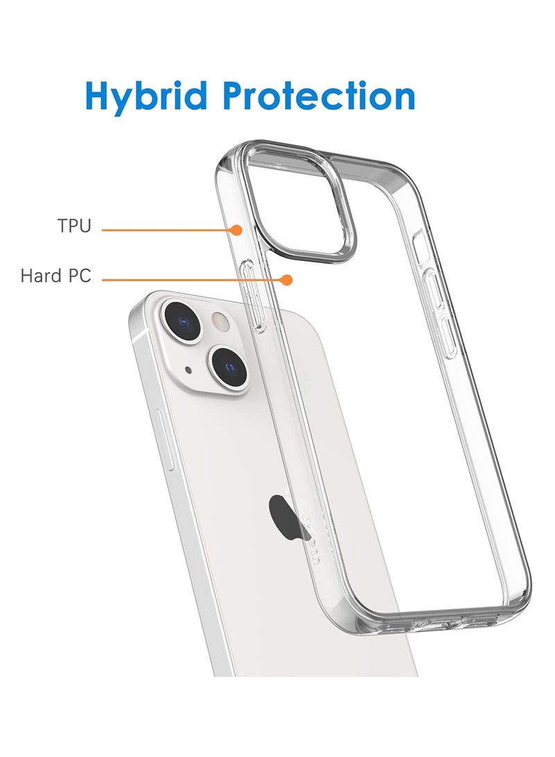 Mismo Clear Shockproof Case for iPhone 13 – Ultra Thin Transparent TPU Cover, Anti-Scratch & Anti-Yellowing Crystal Clear Protective Bumper Case - Clear - Image 5