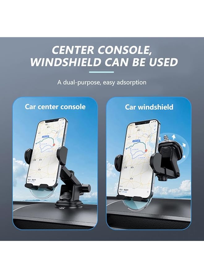 KASTWAVE Universal Car Phone Holder With Strong Suction, Anti-Shake Dashboard Mount For All Smartphones, Handsfree & Transparent Design, Compatible With Iphone 14 Pro And More - Image 4