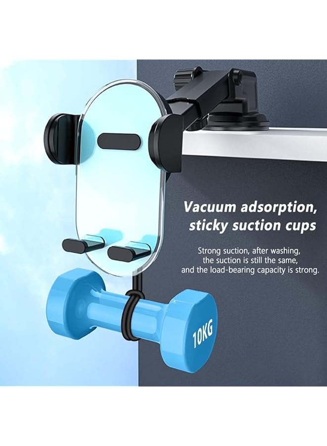 KASTWAVE Universal Car Phone Holder With Strong Suction, Anti-Shake Dashboard Mount For All Smartphones, Handsfree & Transparent Design, Compatible With Iphone 14 Pro And More - Image 5