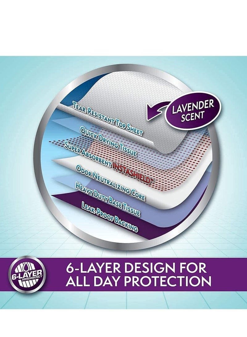 Simple Solution Pack Of 100 All Day Premium Lavender Scent Dog And Puppy Pads 58X60Cm - Image 2