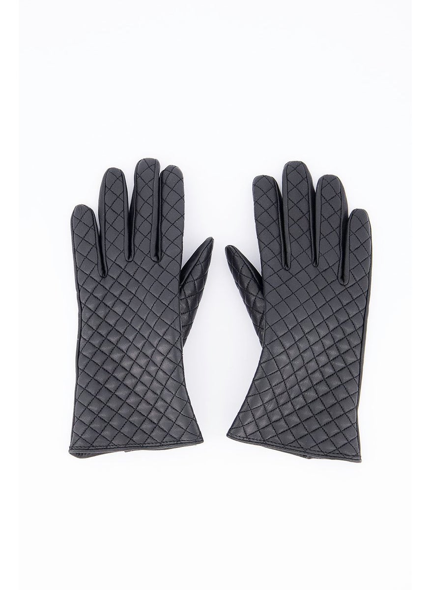 Tchibo - Women Leather Gloves, Black - Image 1