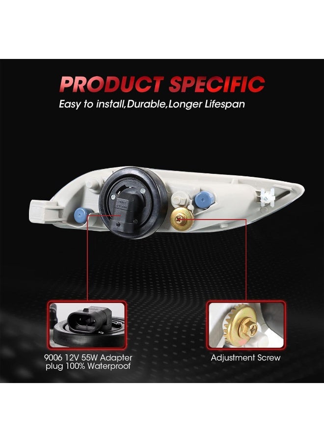 KASHAFI Fog Lamp Set for Toyota Camry 2003, CM2003TY Front Fog Light Kit with Wiring Harness, Relay & Switch Bulb Type 9006 12V 55W IP67 Waterproof Clear Lens Fog Lamps - Image 4