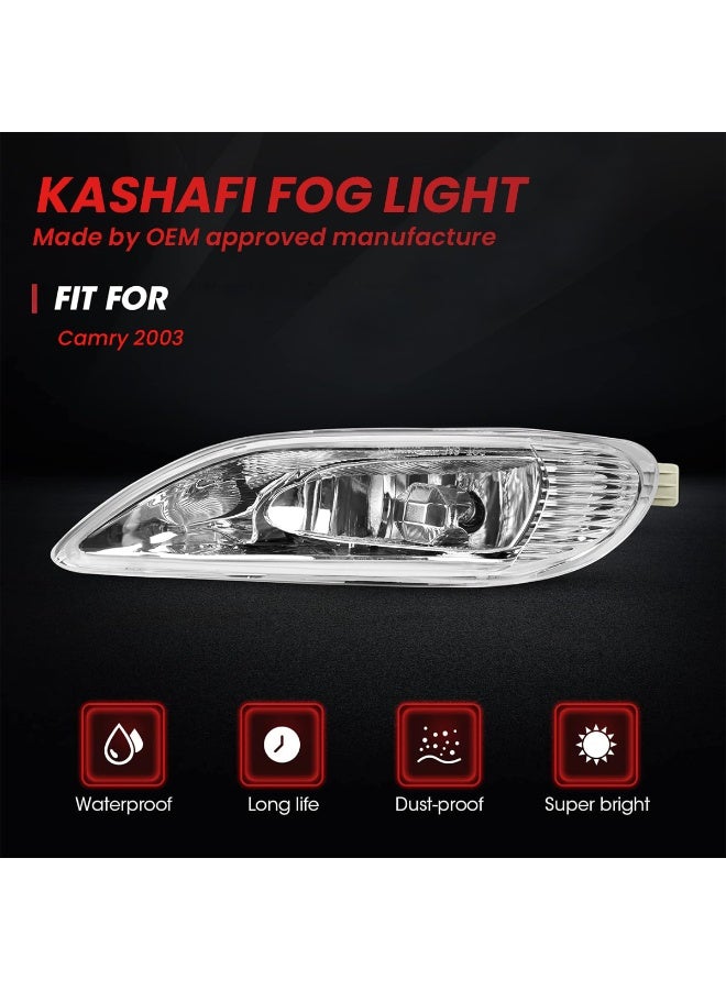 KASHAFI Fog Lamp Set for Toyota Camry 2003, CM2003TY Front Fog Light Kit with Wiring Harness, Relay & Switch Bulb Type 9006 12V 55W IP67 Waterproof Clear Lens Fog Lamps - Image 5