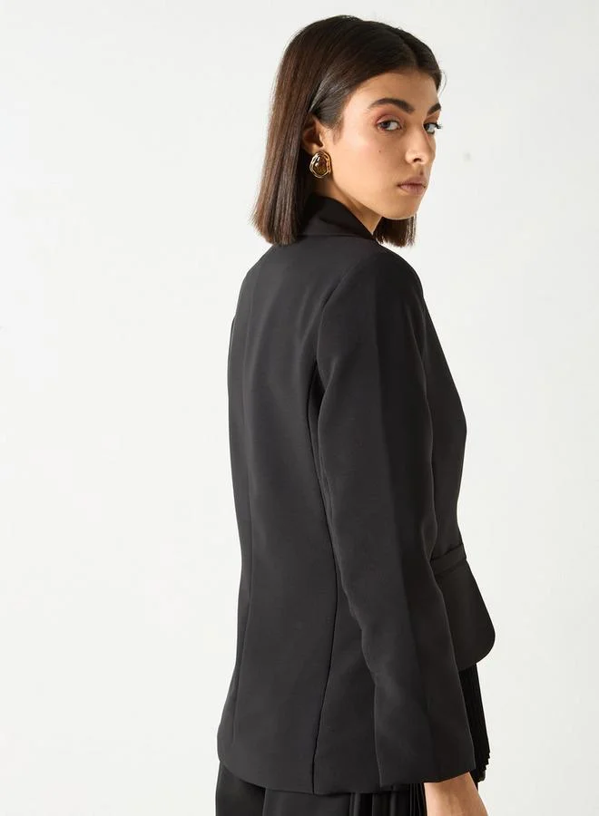 2Xtremz 2Xtremz Shawl Lapel Blazer with Pleated Accent