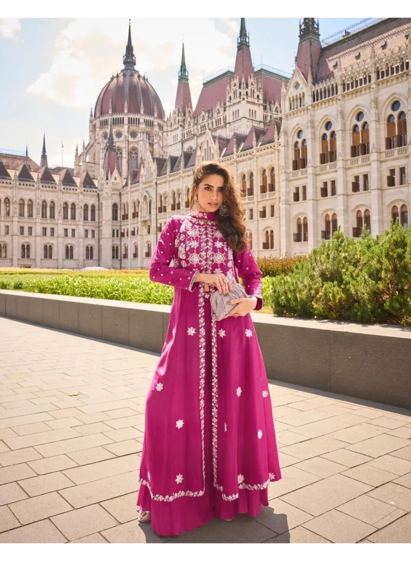 أميا Salwar-suit-with-silk-embroidered