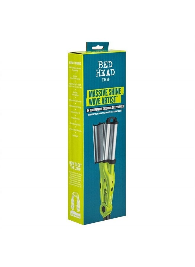 BED HEAD - Wave Artist Deep Waver | Combat Frizz and Add Massive Shine for Beachy Waves, (Green) - Image 1