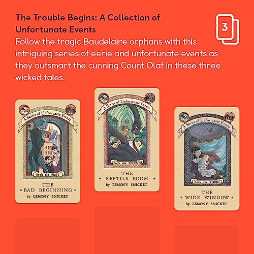 YOTO The Trouble Begins: A Collection of Unfortunate Events by Lemony Snicket – 3 Kids Audio Cards for Use with Player & Mini All-in-1 Audio Device, Screen-Free Listening & Fun Stories, Ages 6+ - Image 2