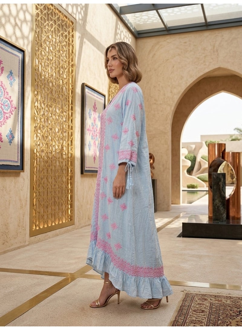 Alaya Hand Embroidered Chikankari Modal Jalabiya-AL3939 - Image 3