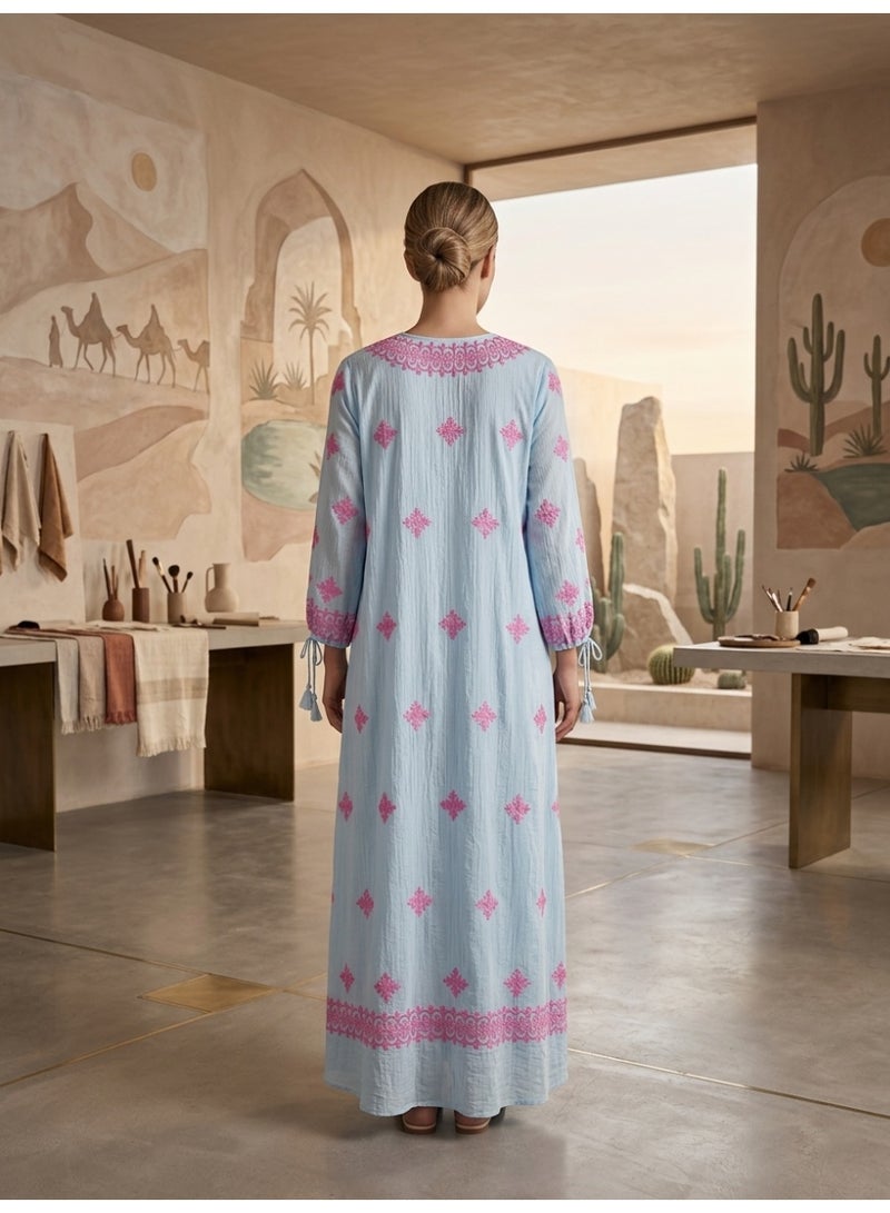 Alaya Hand Embroidered Chikankari Modal Jalabiya-AL3939 - Image 2