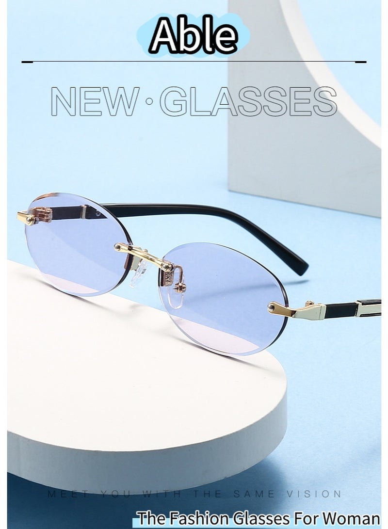 ABLE 【2025New Glasses】Women's polarized oval fashion sunglasses - UV400 UV protection, high-definition anti-glare, black gold frame - suitable for fishing/shopping/driving/traveling/parties, fashionable facial accessories, popular online item - Image 3