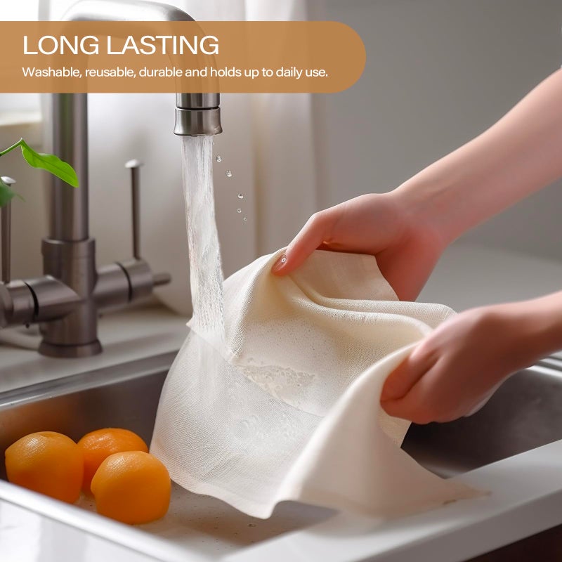 eFond Cheesecloth, 9 Square Feet Grade 100 Cheese Cloths for Straining Reusable, Washable, Lint Free and Ultra Fine Mesh Unbleached Pure Cotton Cheese Cloths for Cooking with Hemmed 2 Edges (1 Yard) - Image 5