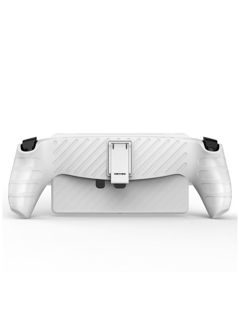 Protective Case For PlayStation Portal Remote Player Soft TPU Case Cover with Kickstand Handheld Game Console Accessories(White)