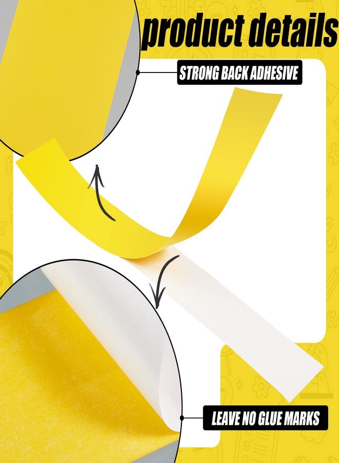 Fabbay Zero Gap Woodworking Tape for More Accurate Cuts On Miter Saw Table Saw PVC Self Adhesive Strips for Positioning Wood Cutting, 2 x 14 Inch, Yellow (5 Pcs) - Image 3