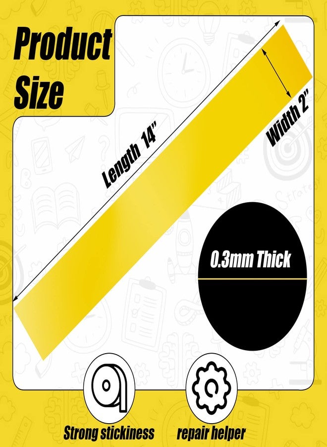 Fabbay Zero Gap Woodworking Tape for More Accurate Cuts On Miter Saw Table Saw PVC Self Adhesive Strips for Positioning Wood Cutting, 2 x 14 Inch, Yellow (5 Pcs) - Image 2