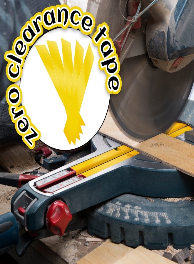 Fabbay Zero Gap Woodworking Tape for More Accurate Cuts On Miter Saw Table Saw PVC Self Adhesive Strips for Positioning Wood Cutting, 2 x 14 Inch, Yellow (5 Pcs) - Image 5