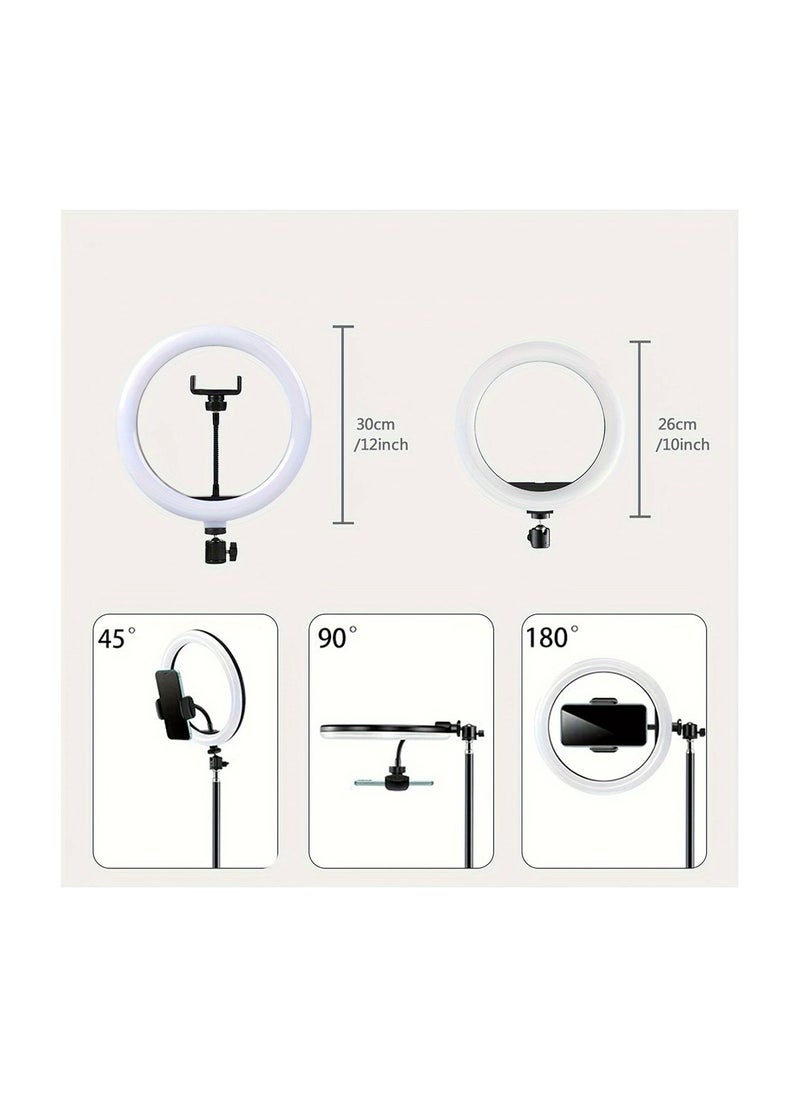Generic RGB Photography Ring Light,2500K-8500K+0-360 Full Color Dimmable RGB Video Light,With Tabletop Tripod Stand 360 Degree Front and Rear Adjustment Angle for Photography,Video Conference,TikTok  - Image 2