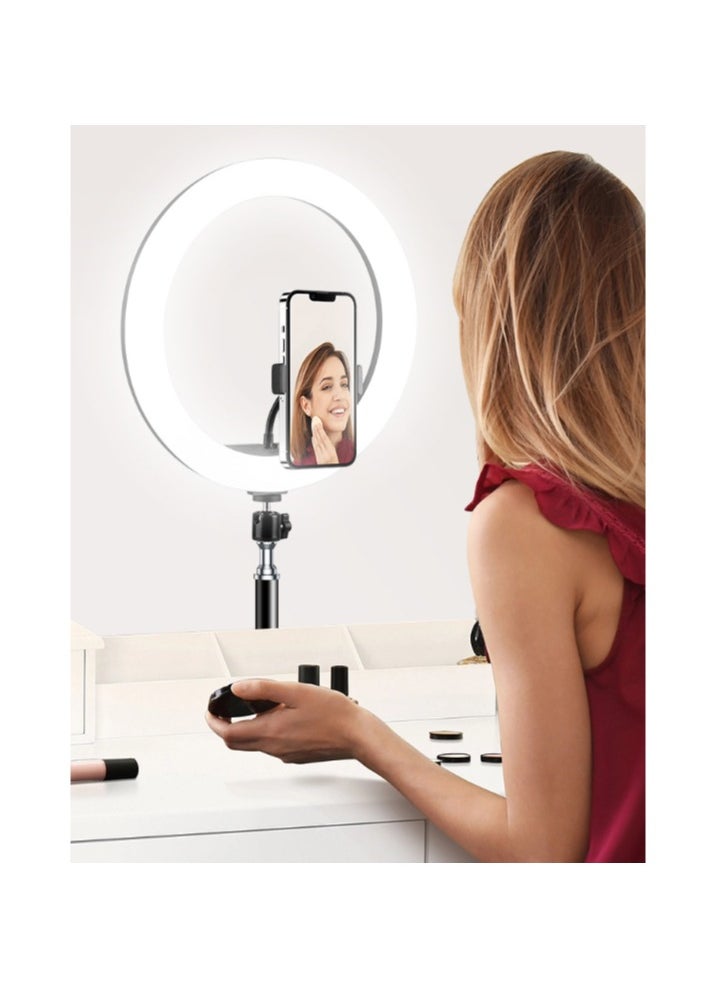Generic RGB Photography Ring Light,2500K-8500K+0-360 Full Color Dimmable RGB Video Light,With Tabletop Tripod Stand 360 Degree Front and Rear Adjustment Angle for Photography,Video Conference,TikTok  - Image 4
