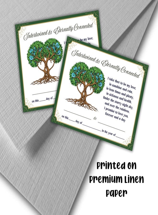 Lashicorn Two Trees Intertwined Certificate w Poem Wedding Marriage Ceremony 6pk 8.5x11” Celtic Handfasting Vows Renewal Anniversary Symbolic Unity Tree Bond - Image 5