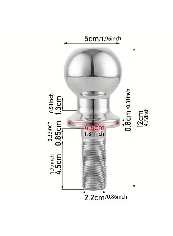 Silvery 50mm M22 European Off-Road Vehicle Rescue Towing Hitch With Safety Lock - Image 2