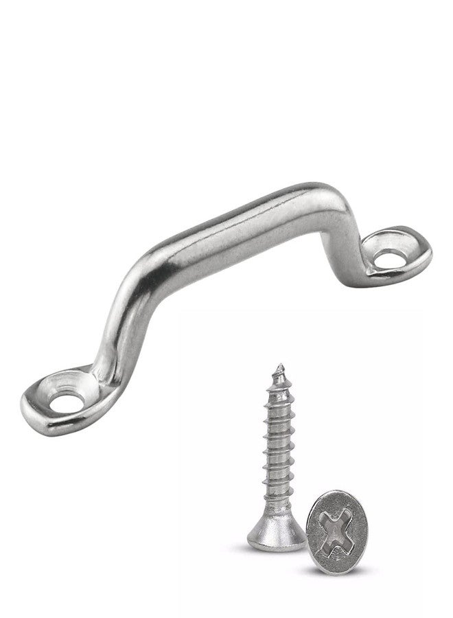 DGHAOP Footman Loop 2pcs 70mm 316 Stainless Steel Bimini Top Strap Pad Eye Footman Loop with Screws - Image 3