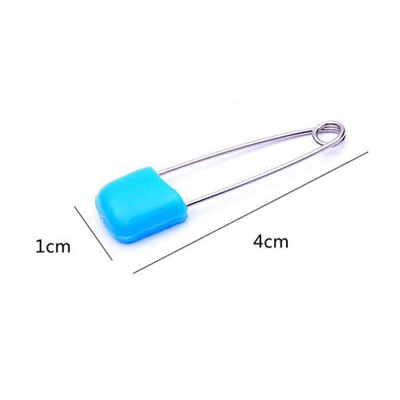 100pcs Baby Safety Pins Colored Diaper Pins Steel Clothes Pin Saliva Towel Fixing Pins Nursing Accessories - Size L - Image 2