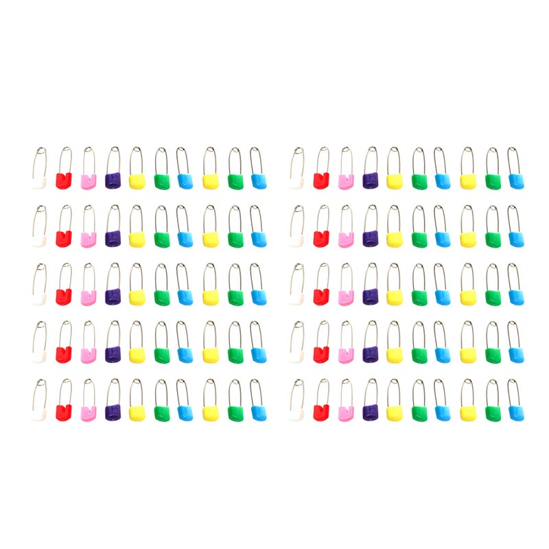 100pcs Baby Safety Pins Colored Diaper Pins Steel Clothes Pin Saliva Towel Fixing Pins Nursing Accessories - Size L - Image 1