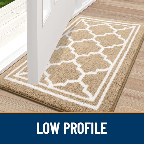 Buganda Indoor Door Mat, Dirt-Resistant and Absorbent Doormat, Anti-Slip, Low Profile Floor Mats for Inside Entryway, Front, and Back Door Entrance (32x20 Inches, Beige) - Image 3