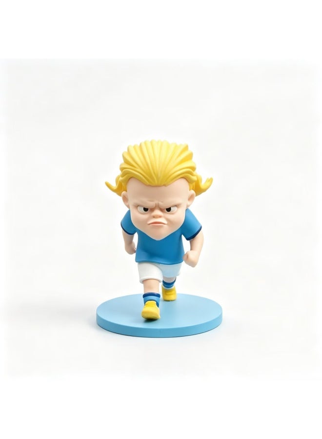 Erling Haaland Q-Version Figurine, 15cm Manchester City Football Player Collectible Ornament, PLA Material - Image 1
