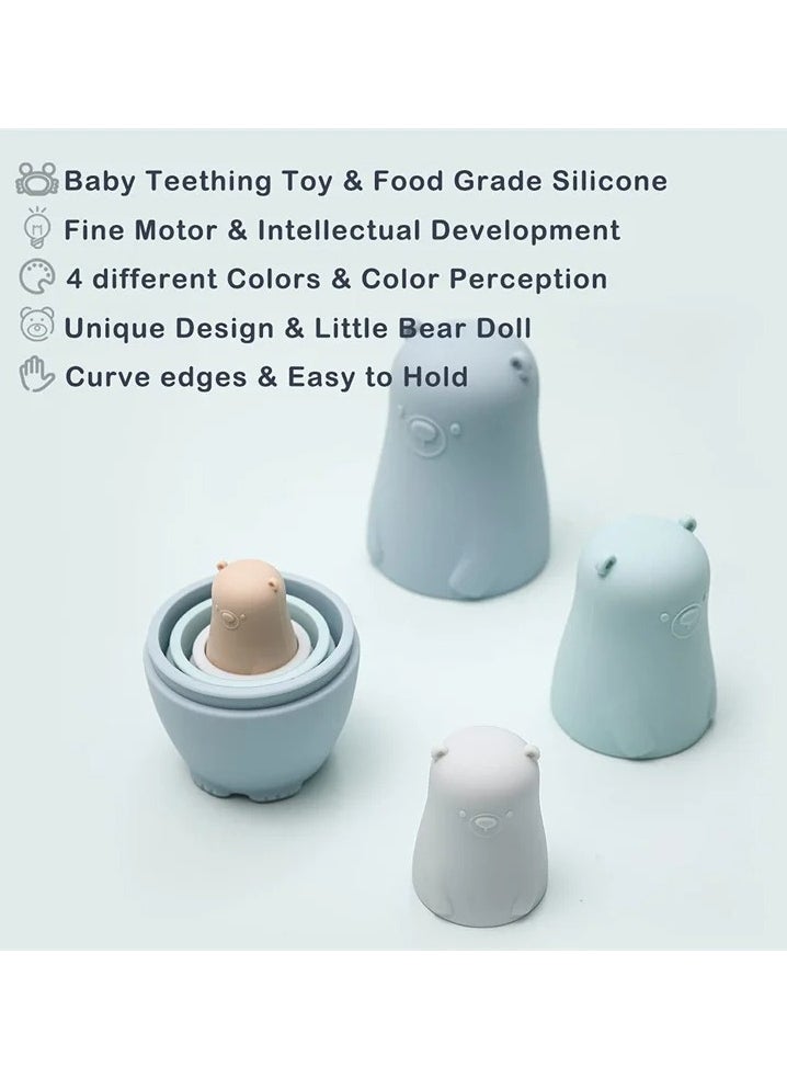 Educational Toy Nesting Dolls Puzzle Silicone Russian Matryoshka Toy for Kids