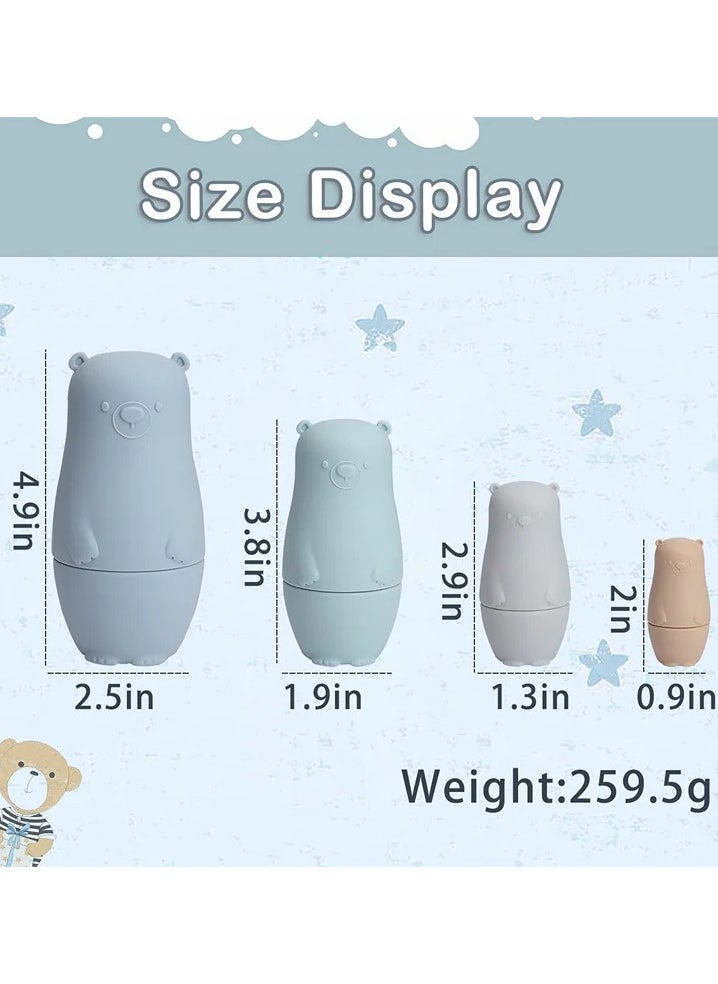 Educational Toy Nesting Dolls Puzzle Silicone Russian Matryoshka Toy for Kids