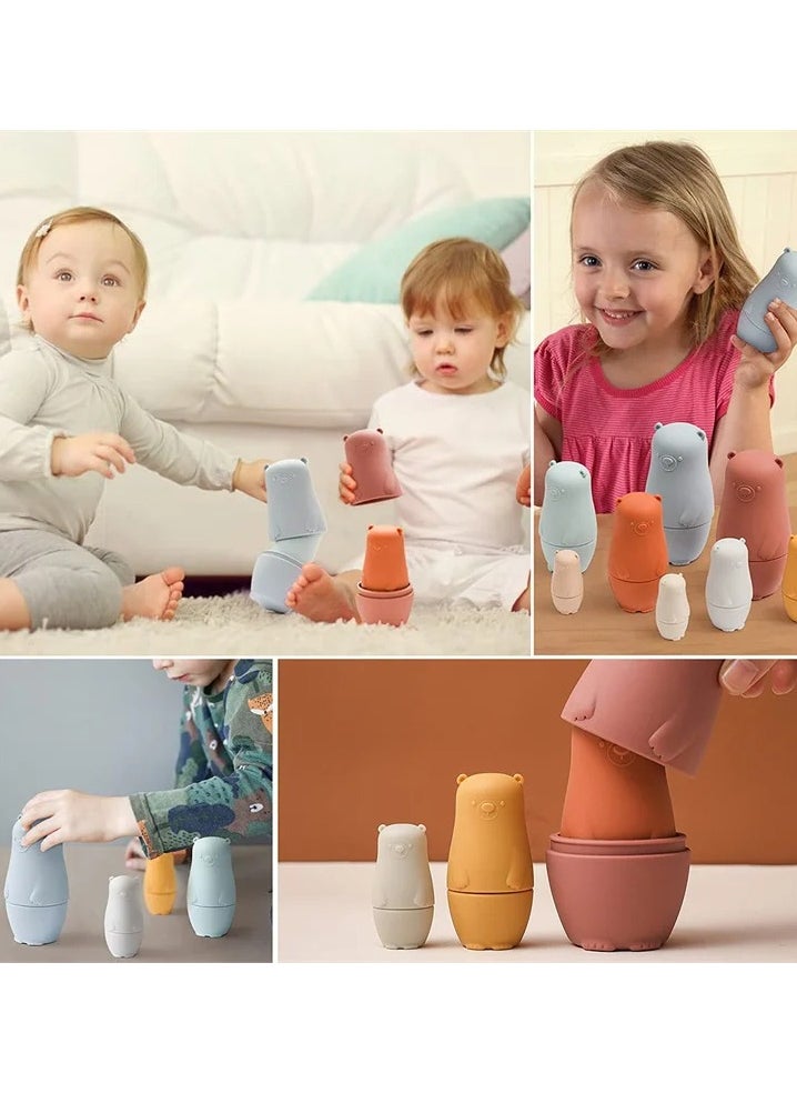 Educational Toy Nesting Dolls Puzzle Silicone Russian Matryoshka Toy for Kids