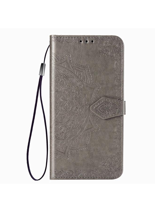 Green Tiger Case For Asus Zenfone 7 ZS670KS Mandala Flower Embossed Horizontal Flip Leather Case with Bracket / Card Slot / Wallet / Lanyard - Image 2