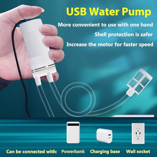 Yonhamph Portable Food Grade USB Electric Auto-Siphon self priming Pump for bottling Home Brew Wine,Beer,Beverages and Kombucha,DC 5v Mini water Transfer Pump Kit,2LPM No Mess Leak,6.5FT hose,Low Noise - Image 3