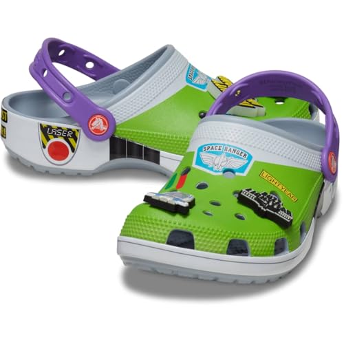 Crocs® Toy Story Classic Clogs – Perforated Shoes for Men and Women – EVA Outsole & Midsole – Water-Friendly Blue Grey/Buzz Light Year Men's 12, Women's 14 Medium - Image 2