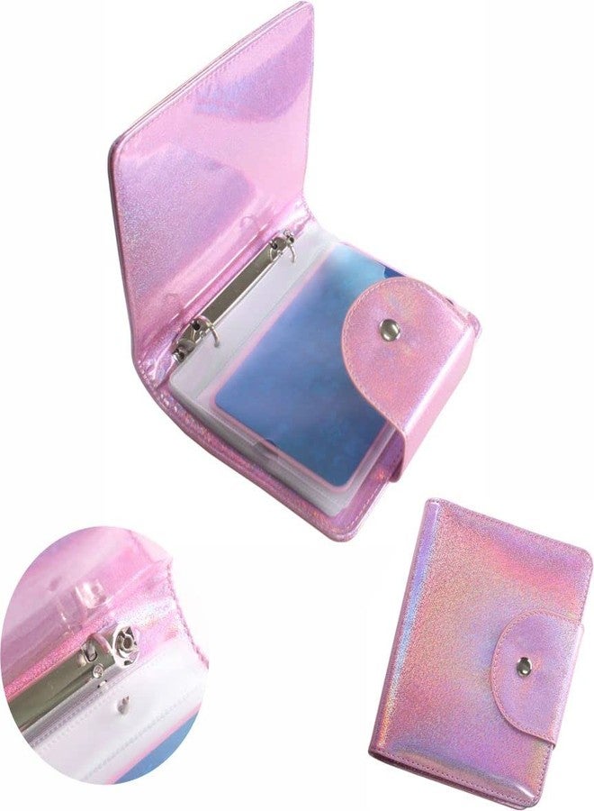 VNC 20 Slots Nail Art Stamp Plate Holder Stamping Plates Storage Bag Cases Rainbow Replaceable XL Plates Big Size 9.5x14.5CM Organizers (C-Pink) - Image 1