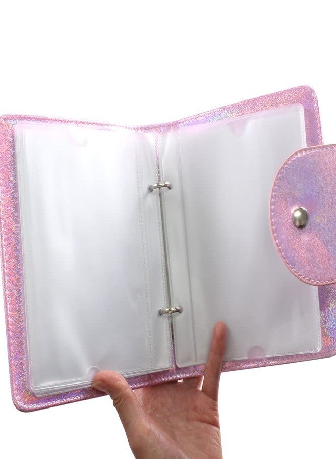VNC 20 Slots Nail Art Stamp Plate Holder Stamping Plates Storage Bag Cases Rainbow Replaceable XL Plates Big Size 9.5x14.5CM Organizers (C-Pink) - Image 5