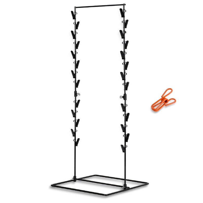 LOSTRONAUT LOSTRONAUT Chip Rack Display Stand  24 x 9 x 10 Display Rack with 2 Strips  26 Chip Clips Snack Organizer for Pantry Shelf Retail Display Stand  Vendor Booth Supplies Greeting Card Holder 