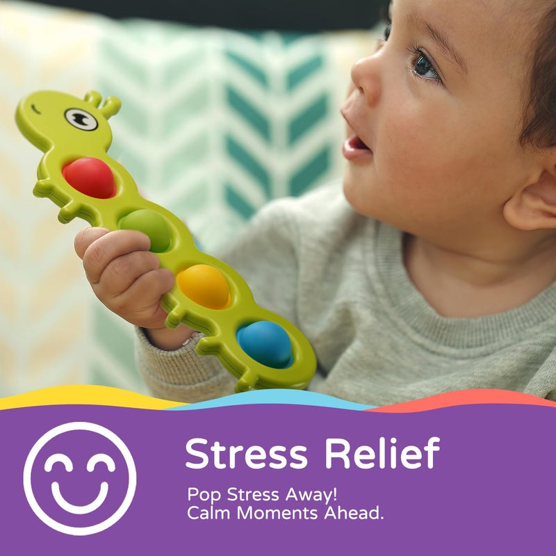 LiKee Fidget Popper Sensory Baby Toys for 10+ Months, Push and Popping Busy Board, Montessori Toys for 1+ Years Old, Airplane Car Travel Toy for Toddlers 1-3 Stress Relief (2 Pieces) - Image 5