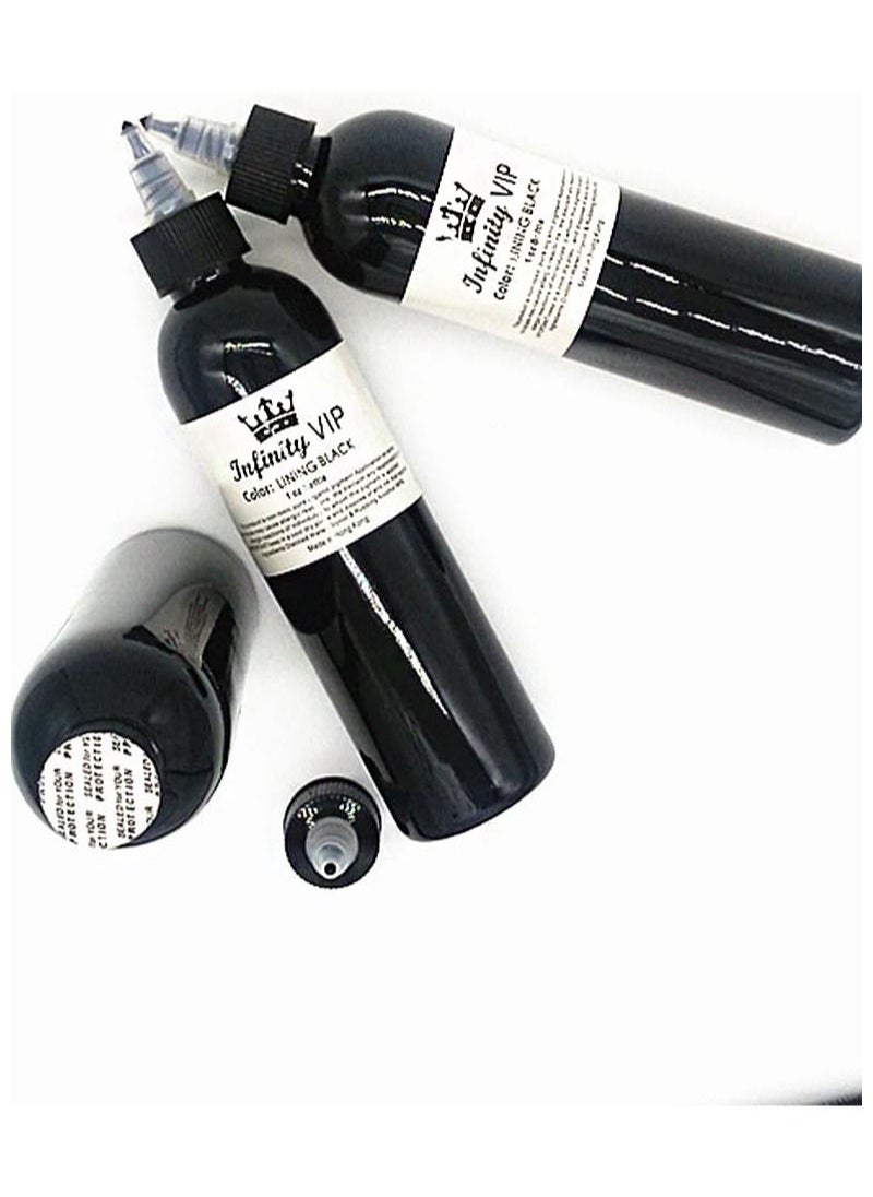 HaLunhi - Black Tattoo Ink-Super Ink Pigment-Body Art-Professional Beauty Permanent Makeup Pigment -245ml - Image 1