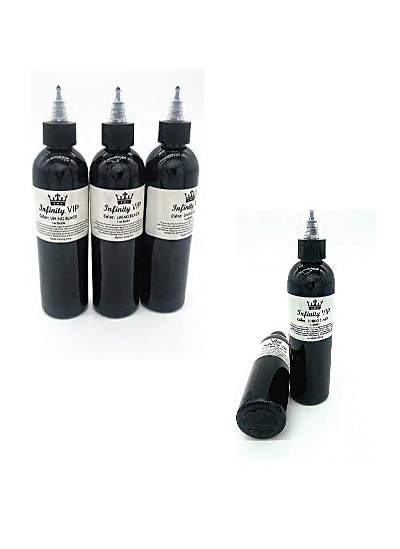 HaLunhi - Black Tattoo Ink-Super Ink Pigment-Body Art-Professional Beauty Permanent Makeup Pigment -245ml - Image 1