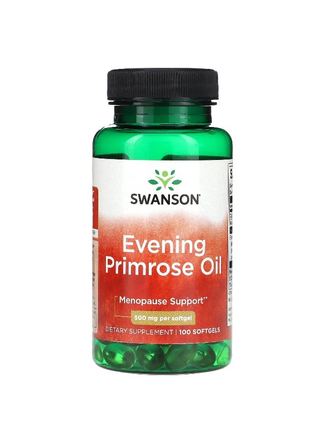Swanson, Evening Primrose Oil, 500 mg , 100 Softgels - Image 1